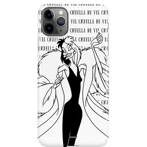 Disney Villains Cruella de Vil Black and White iPhone Cases